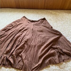 The Ultimate Flower Child 100% Cotton Venezia Brown Hippy Girl Skirt